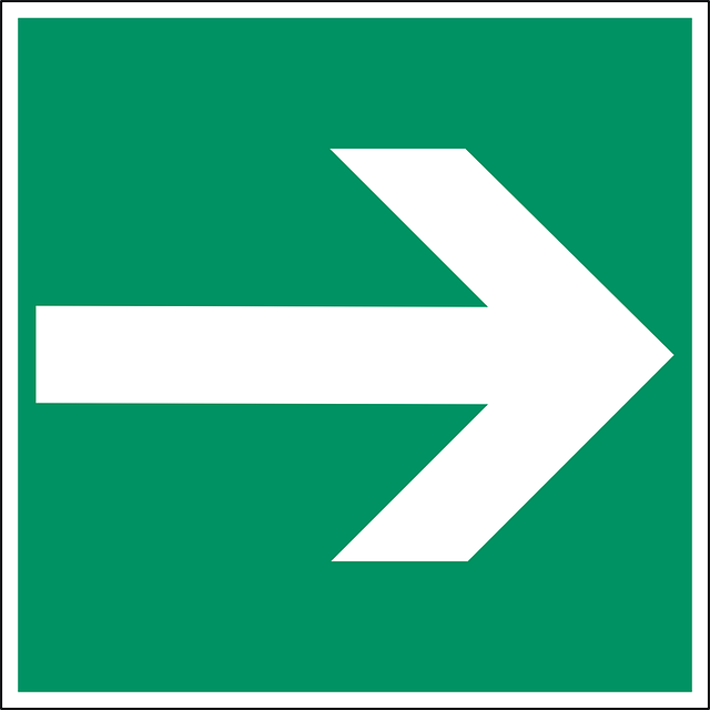 arrow right green way direction sign symbol icon